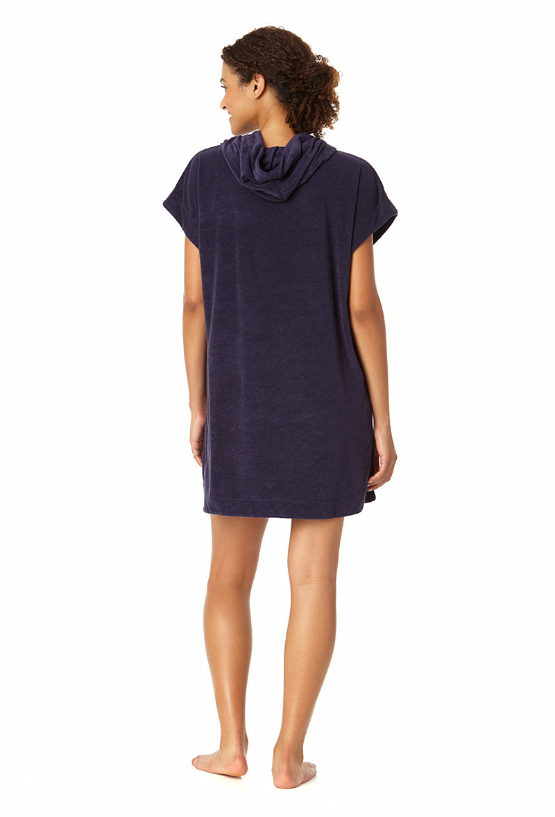 Anne Cole Women's Terry Cloth Hoodie Swimsuit Cover Up - Soft Beach Cover Up for Women, Swimwear Wrap, Poolside Lounge Wear, Perfect for Beach Vacation & Summer Outings