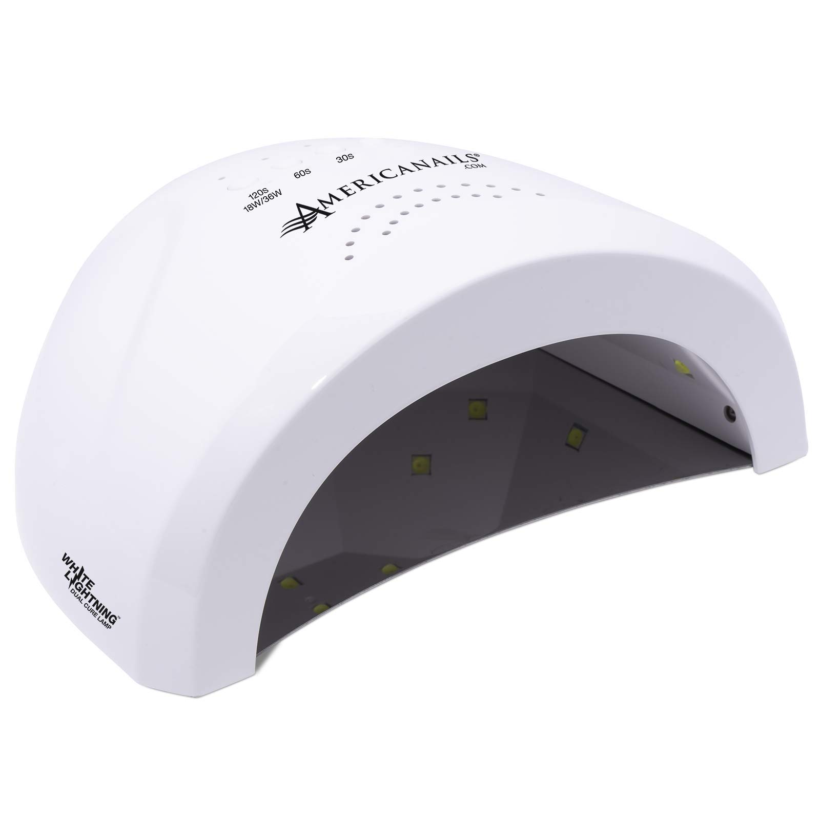 White Lightning UV LED Dual Curing Lamp for Gel Nail Polish - 36W Professional Nail Dryer with 4 Timer Settings, Auto Sensor & Cooling Fan | Perfect for Salon, Home Manicure & Pedicure Nail Care