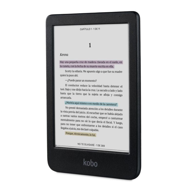 Kobo Clara Colour E-Reader - Black with Clear Transparent Case - Perfect for Reading eBooks, Travel & Gifts