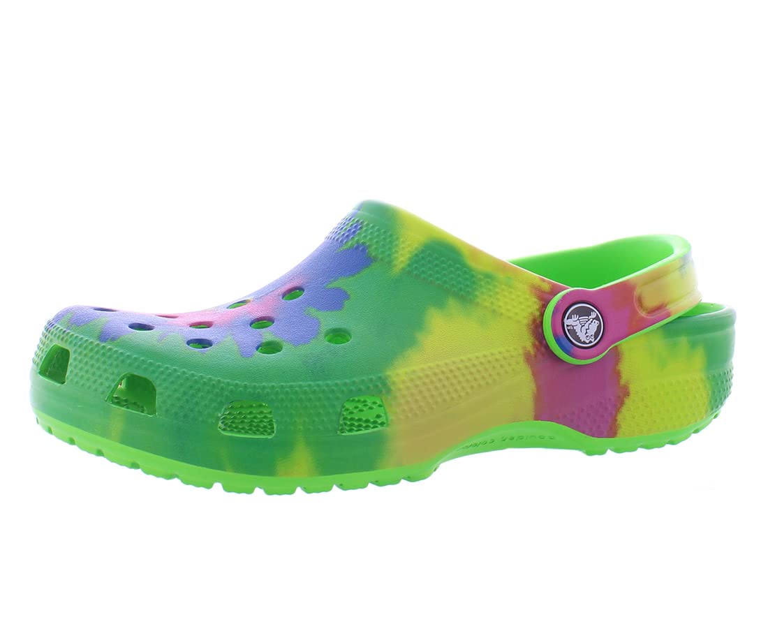 Crocs Kids' Classic Tie Dye Clogs | Water-Resistant Comfort Shoes for Boys & Girls | Perfect for Beach, Pool & Outdoor Play