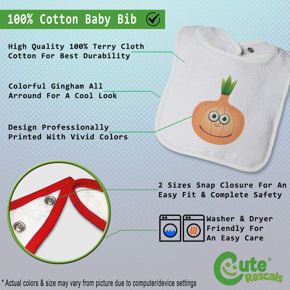Custom Baby Bibs & Burp Cloths Set - Soft Cotton Onion Cartoon Design for Newborns, Infants, Boys & Girls - Perfect for Feeding, Drooling & Messy Playtime