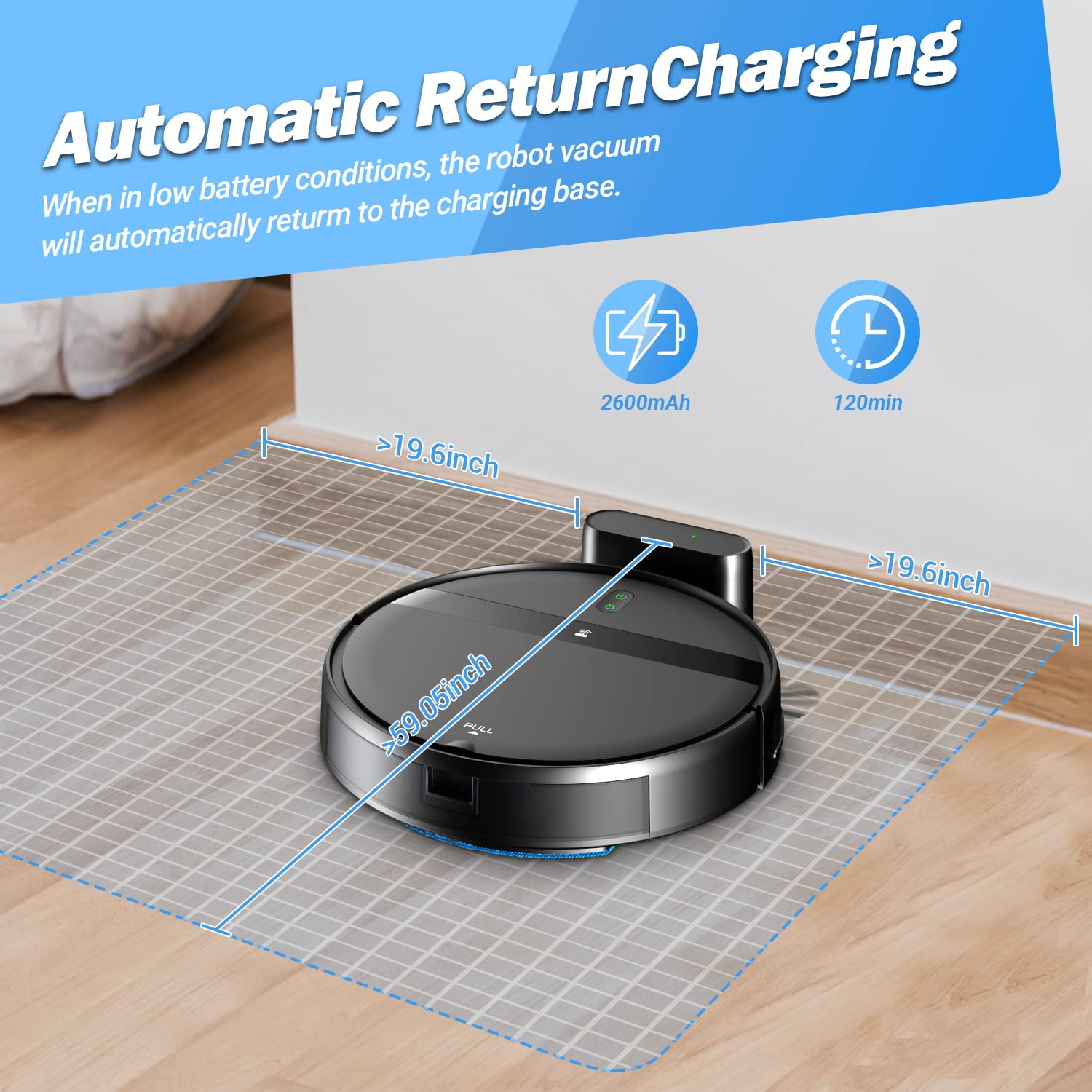 Smart Robot Vacuum and Mop Combo 2-in-1 with App & Voice Control - Self-Charging Robotic Vacuum Cleaner for Pet Hair, Carpets & Hard Floors - Ideal for Home Cleaning with Daily Scheduling (Black/Saddle Brown) - Perfect for Busy Families & Pet Owners