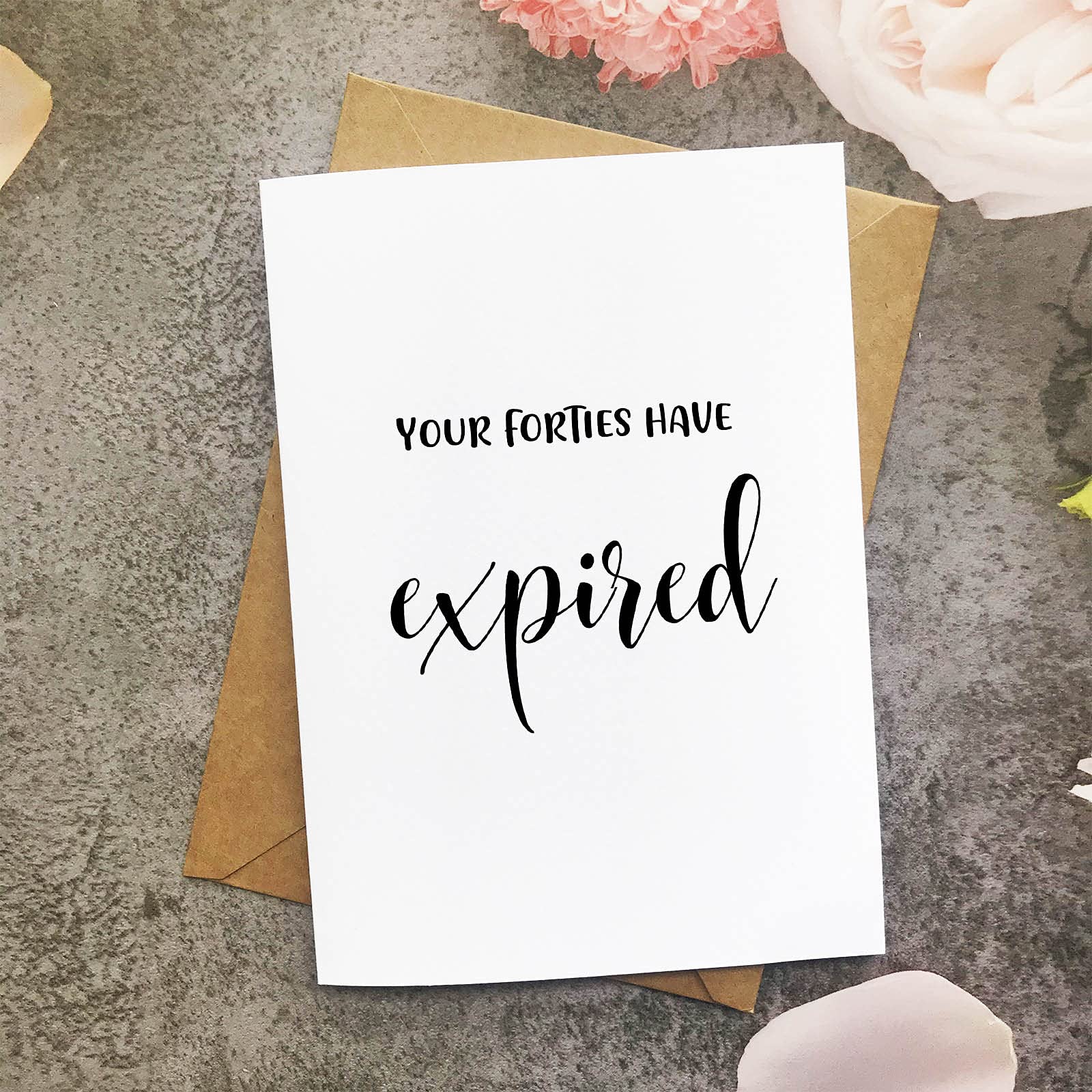 Funny 50th Birthday Card - 'Your Forties Have Expired' Humorous Greeting Card for Men & Women - Perfect 50th Birthday Gift for Sister, Brother, Mom or Dad - Great for Milestone Birthday Celebrations & Retirement Parties