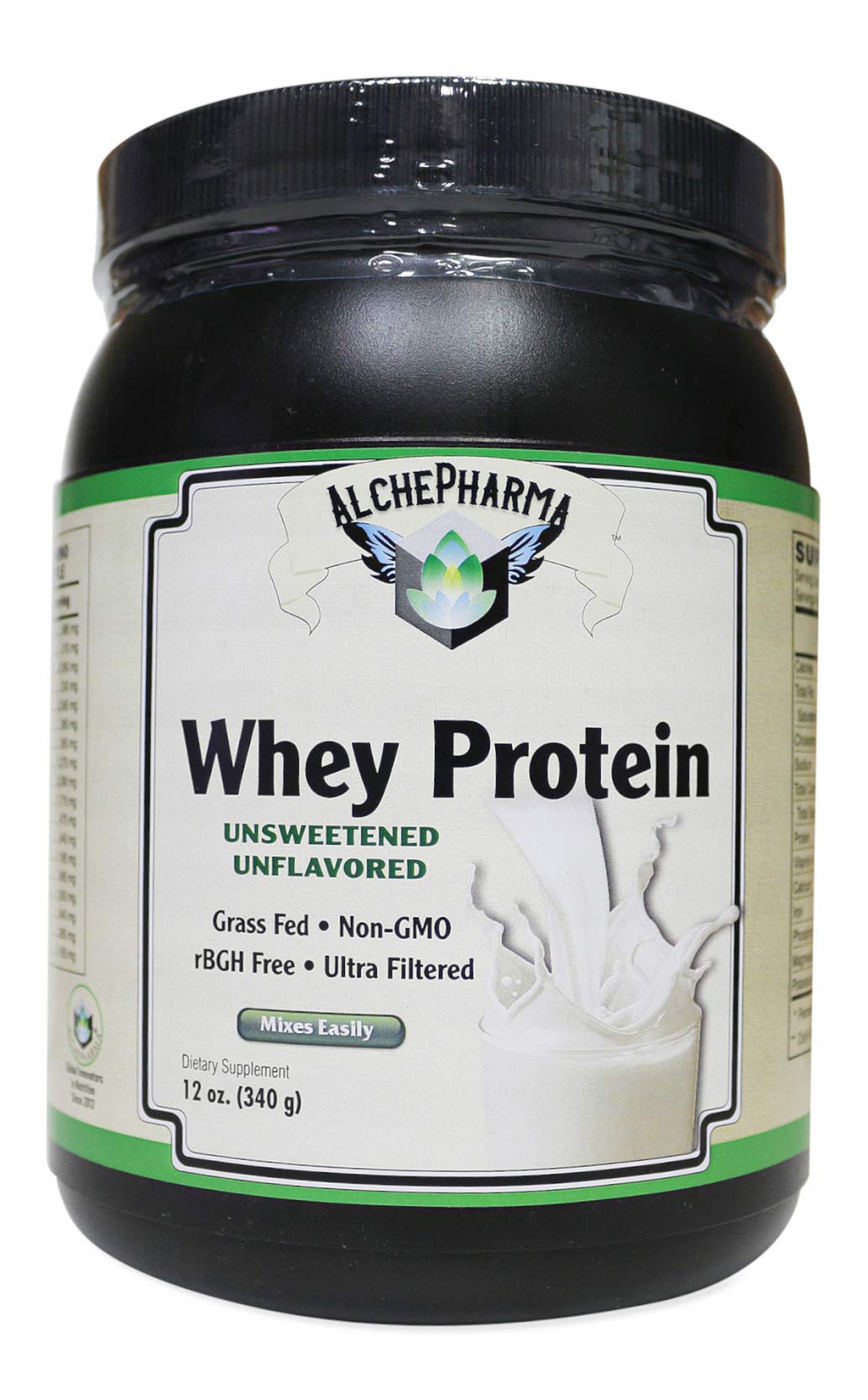 Premium Grass Fed Whey Protein Powder - Unflavored, 12 oz | High PER 3.2, BV 100 & PDCAAS 1.0 | Natural Muscle Recovery & Post-Workout Nutrition for Athletes & Fitness Enthusiasts