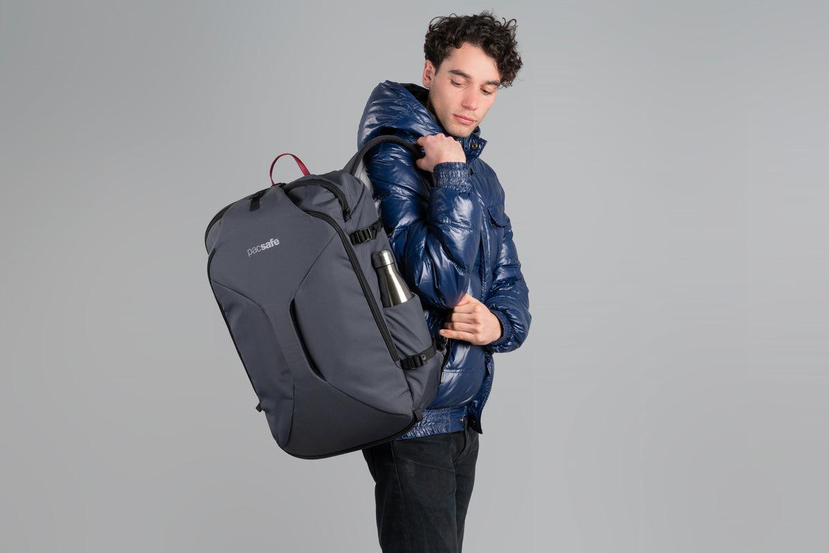 Pacsafe Venturesafe EXP45 Anti-Theft Carry-On Travel Backpack - Secure 45L Laptop Backpack for Business Travel, Commuting & Adventure - Water-Resistant & RFID Protection