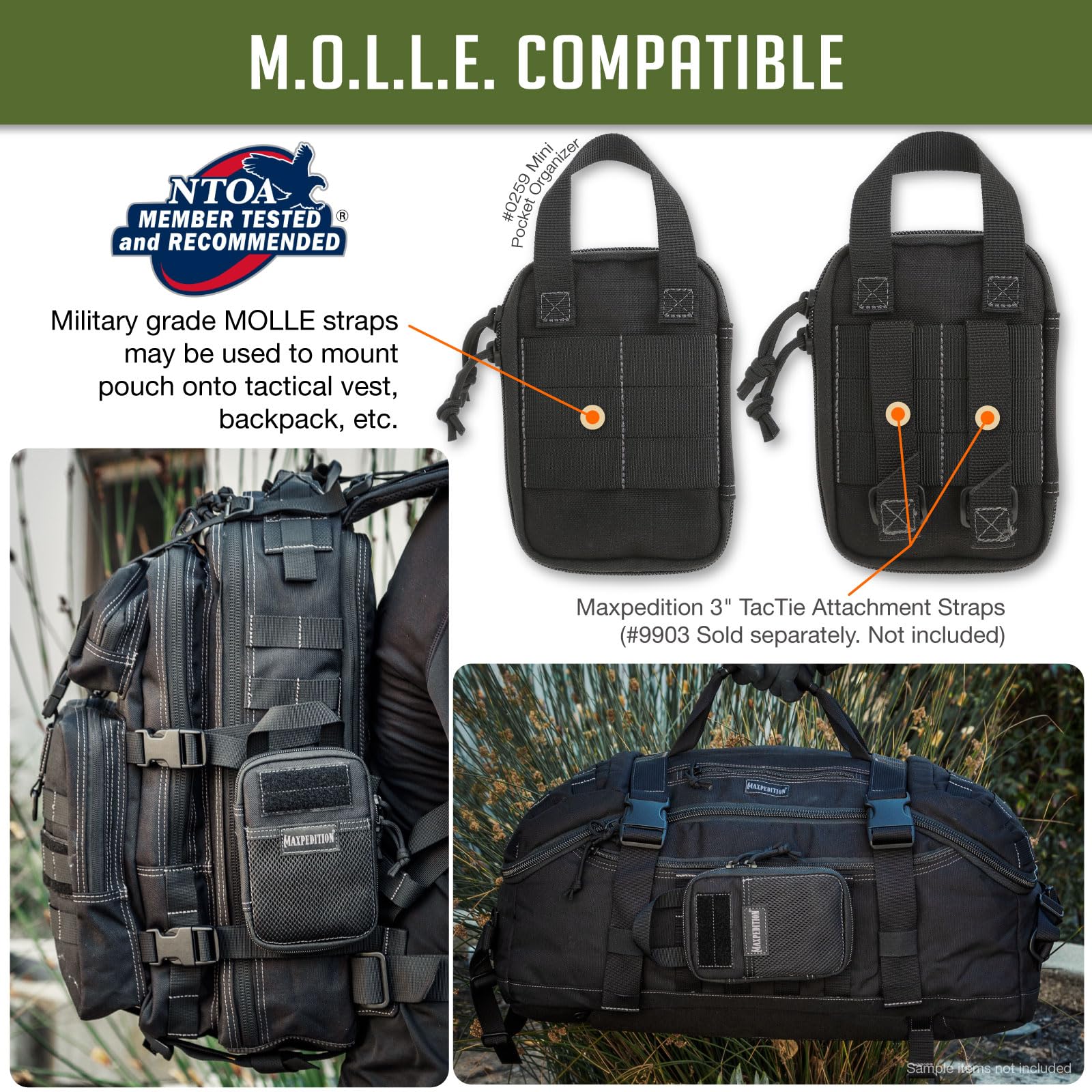 Maxpedition Mini Pocket Organizer - Compact EDC Gear Pouch for Tactical, Hiking & Outdoor Essentials | Water-Resistant Durable Storage for Tools, First Aid & Survival Kit