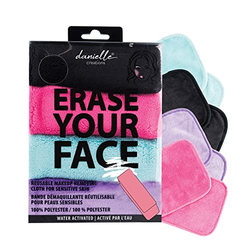 Makeup Remover Cloths 4-Pack - Soft Reusable Facial Cleansing Wipes for Gentle Makeup Removal | Perfect for Travel, Gym & Daily Skincare Routine