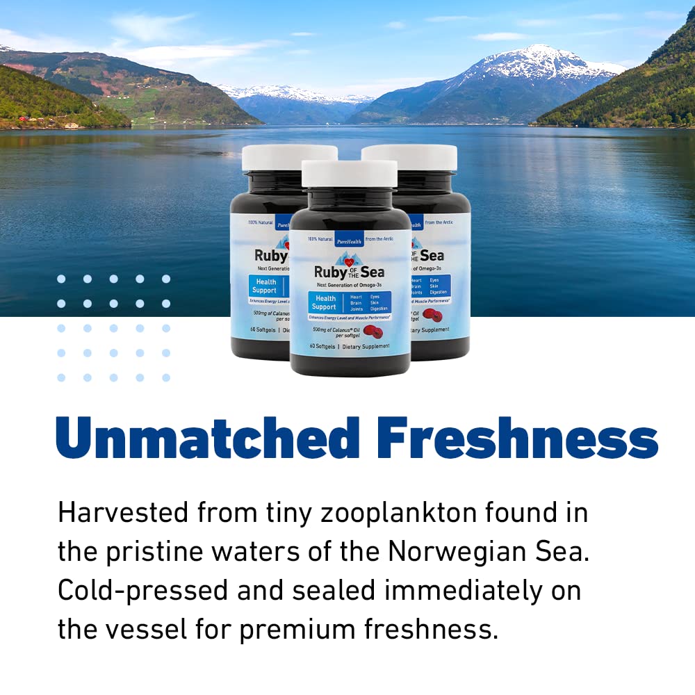 Premium Marine Oil Supplement with All-Natural Calanus Oil, Astaxanthin & Omega-3 Fatty Acids - Supports Heart & Brain Health - 3-Pack - Ideal for Active Lifestyles & Cognitive Wellness