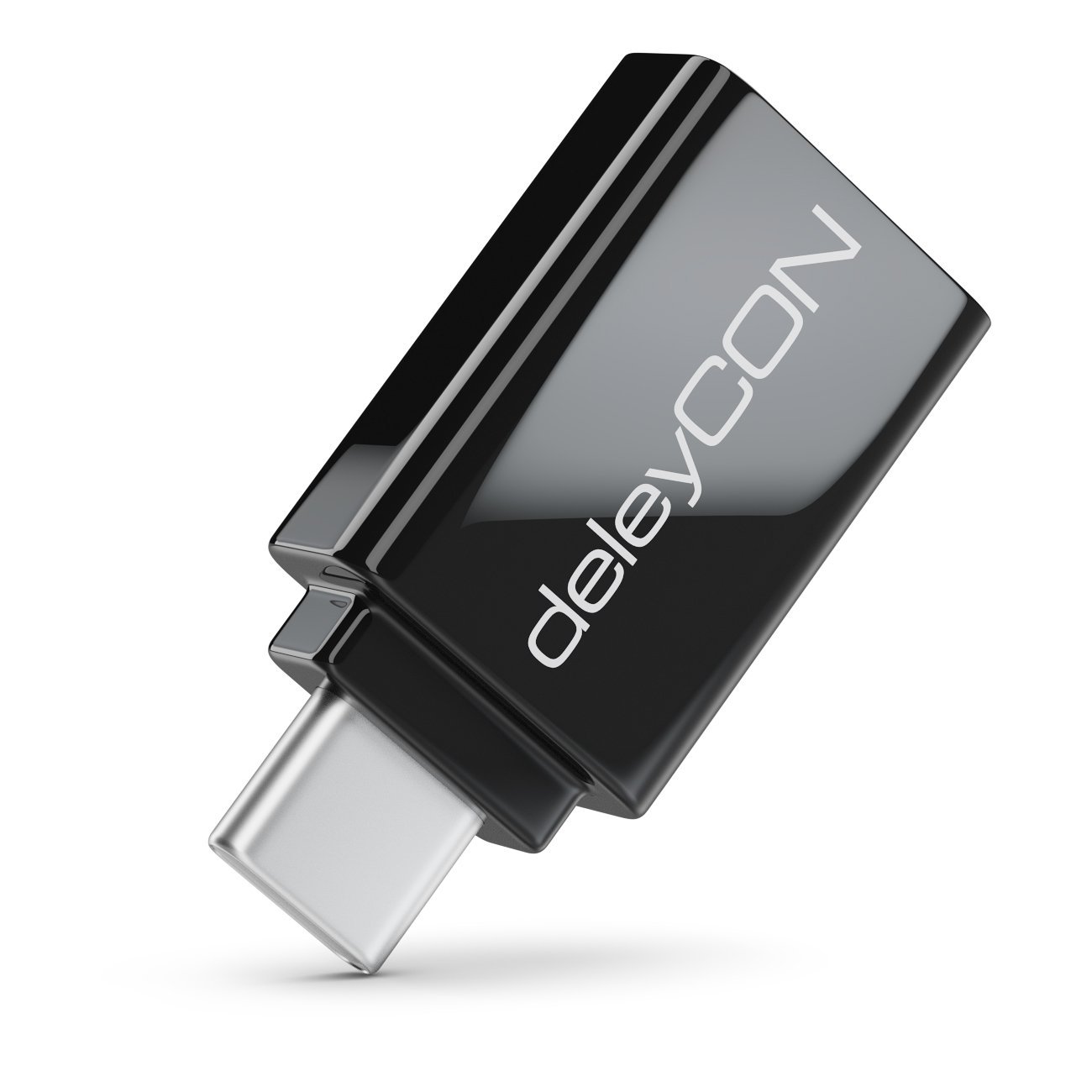 deleyCON USB-C to USB 3.0 Adapter (2 Pack) - 5Gbps High-Speed OTG Converter for iPhone 16/15, Galaxy S25/S24, MacBook, iPad, iMac, Surface, Laptop, PC, Tablet - Thunderbolt 3/4 Compatible - Black - Perfect for Data Transfer, Charging & Device Connectivity