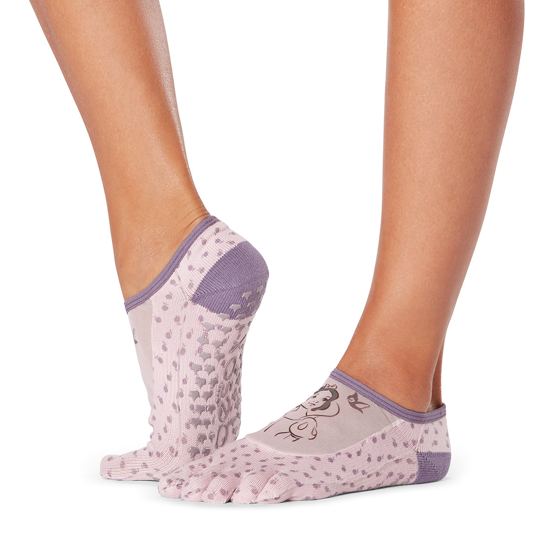 Disney Luna Grip Socks by ToeSox - Non-Slip Yoga Socks for Pilates, Barre & Dance - Perfect for Workouts, Studio Classes & Home Fitness