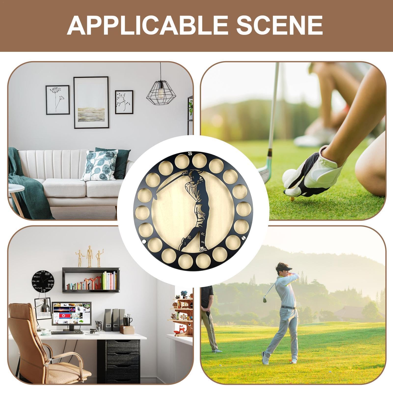 Premium Golf Ball Display Holder & Storage Organizer - Wall Mount Golf Ball Collection Rack - Stylish Cabinet Decor for Home & Living Room - Perfect for Golf Enthusiasts & Sports Memorabilia Display
