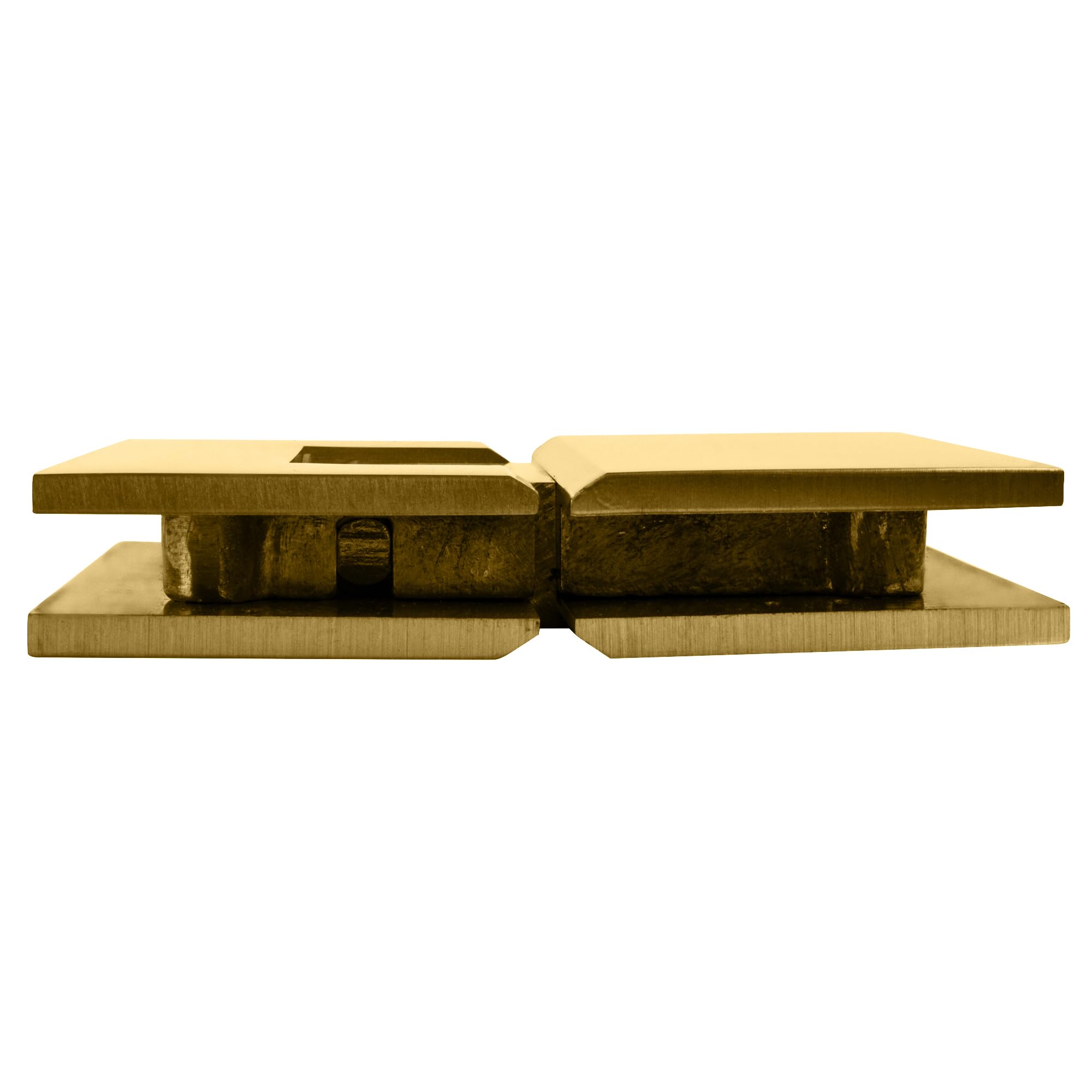 CRL GEN180SB Satin Brass Geneva 180 Series 180° Glass-to-Glass Hinge - Standard Size for Shower Doors, Display Cases & Glass Partitions