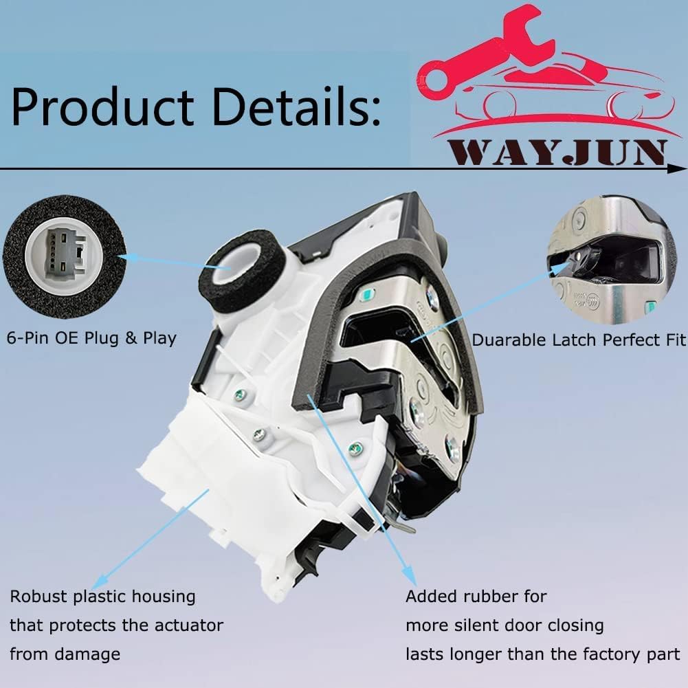 WayJun 72110-T0A-A12 Power Door Lock Actuator - Front Right Passenger Side Replacement for 2013-2017 Honda Accord | Auto Lock Repair Part for Smooth Door Locking Mechanism