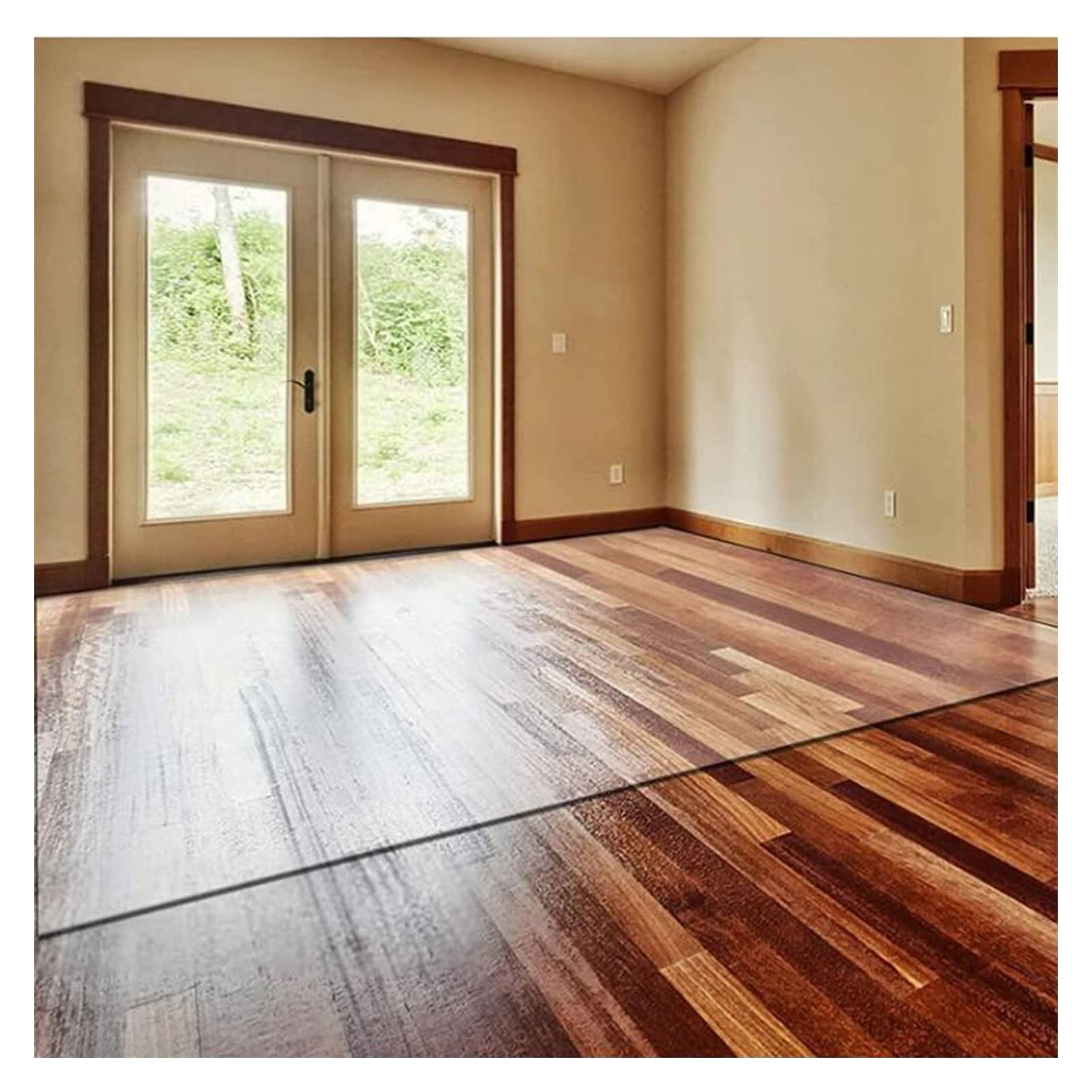 LDBS Heavy Duty Clear Carpet Runner - 1.5mm Thick Waterproof Plastic Floor Protector for Hardwood Floors, Tables & Events (125/135/145/155cm Width x 100-300cm Length) - Ideal for Weddings, Parties, Home Renovation & High Traffic Areas