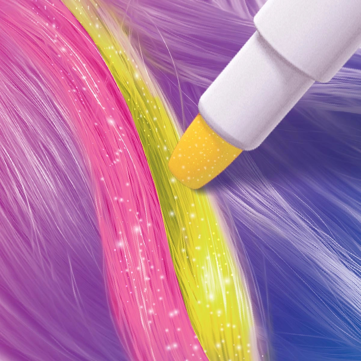 Sparkle 6 Hair Chalk Pastels with Barrettes Set - Temporary Hair Color for Kids & Teens - Perfect for Parties, Halloween, and Festivals