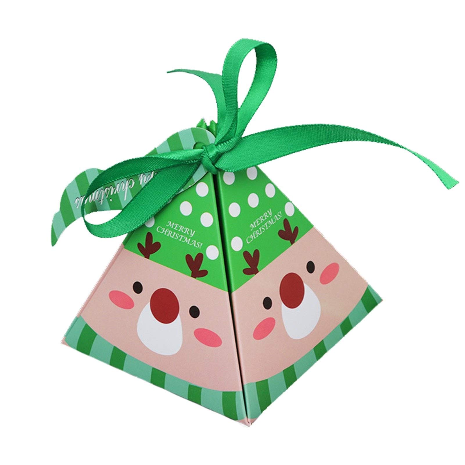 Premium WBF Gift Box Set - Elegant Christmas Cookie & Candy Packaging Bags, Santa-Themed Gift Boxes with Snowflake Design for Holiday Treats, Party Favors and Corporate Gifts (12-Pack) - Perfect for Christmas Gifts, Wedding Favors, Birthday Parties and Office Events