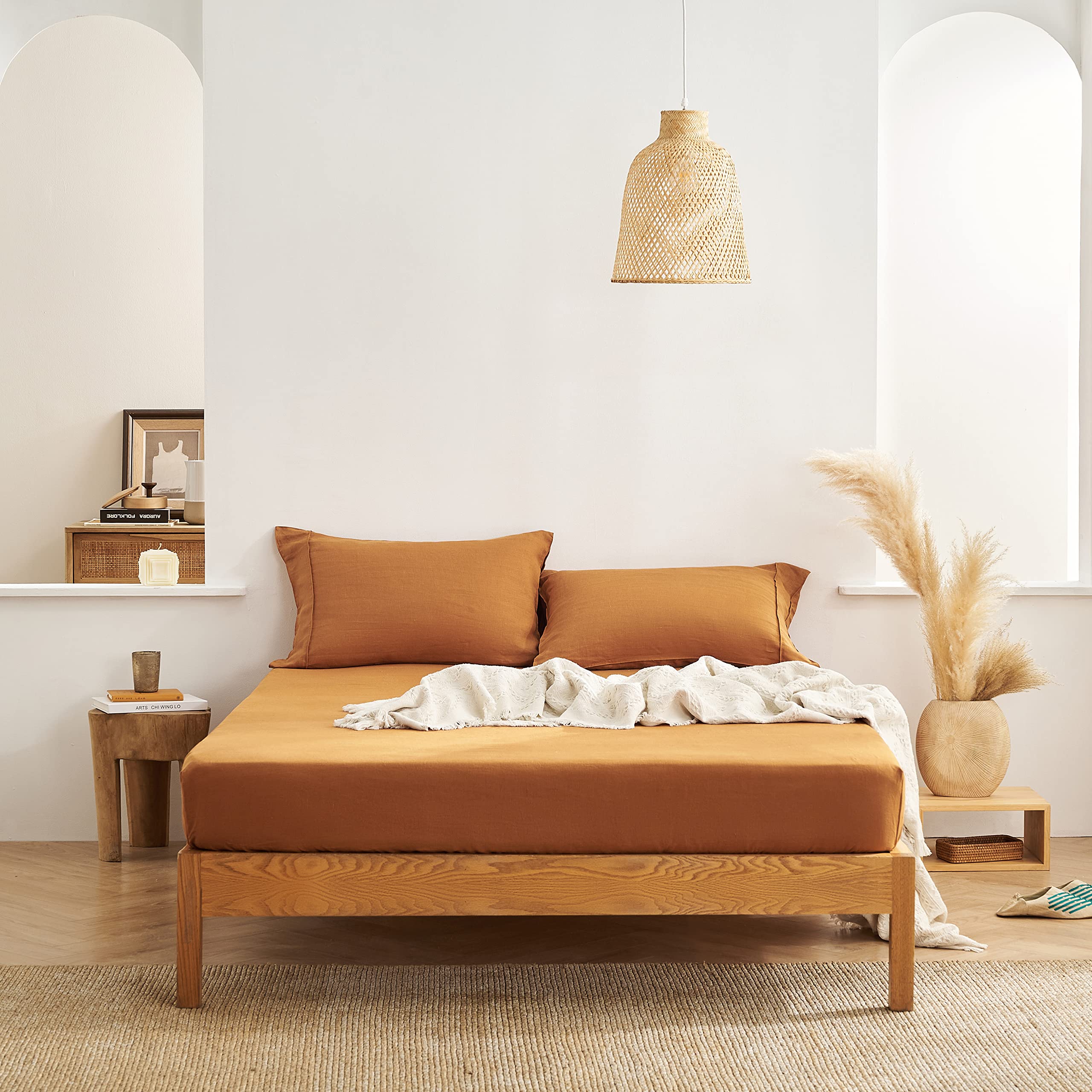 Premium 100% French Linen Fitted Sheet - 16