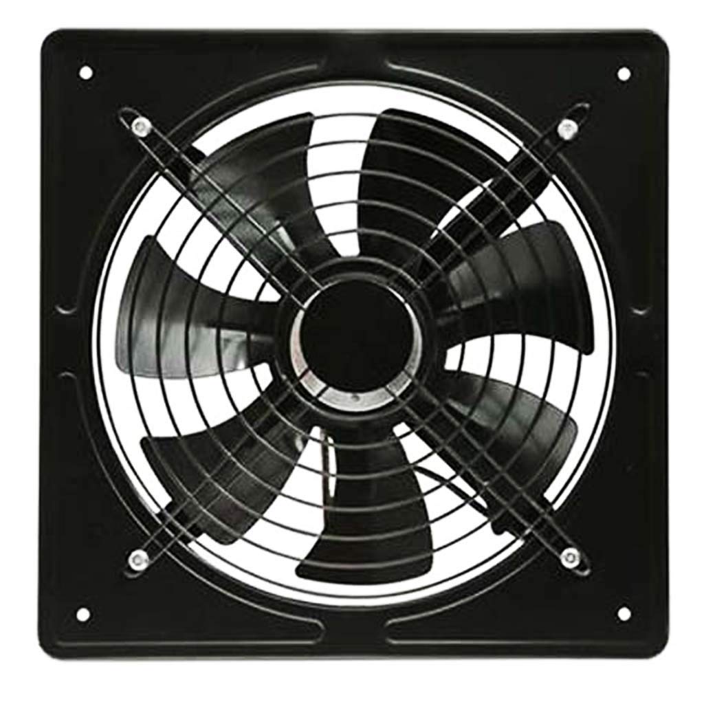 High-Quality Industrial Exhaust Fan - Metal Low Noise Commercial Ventilation Axial Blower with Flow Plate for Kitchen, Bathroom, Garage & Workshop - Durable & Efficient Air Circulation Solution