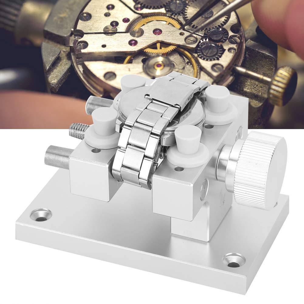 Professional Watch Vise Tool - Adjustable Metal Watch Case Holder with Opener, Press Closer & Strap Remover - Perfect for Watch Repair, Movement Maintenance & Watchmaking - Ideal for Jewelers, Hobbyists & Professional Watchmakers