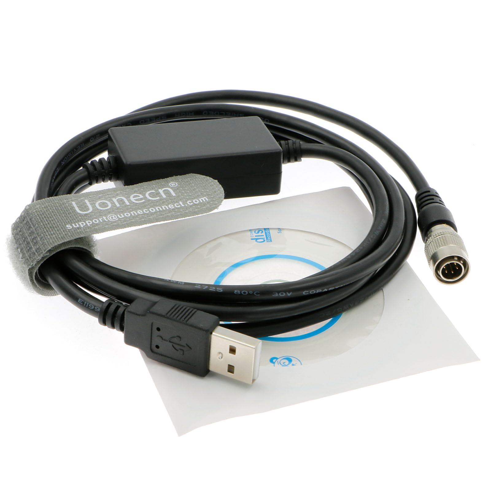 Uonecn USB to 6 Pin Hirose Male Connector Cable for Sokkia & Topcon Total Stations - High-Speed Data Transfer for Surveying Equipment (Perfect for Field Work & Construction Site Measurements)