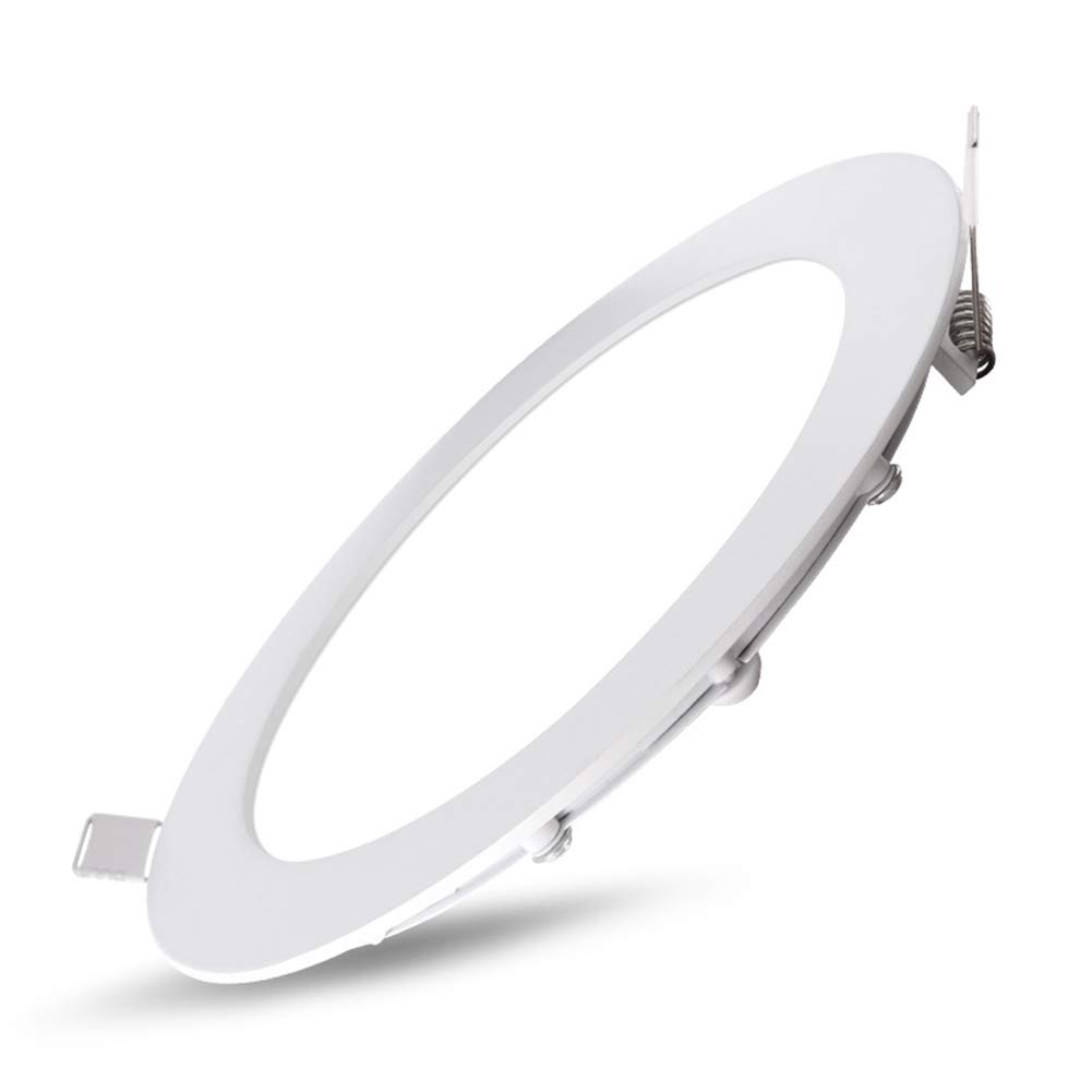 ABTSICA Ultra Thin Recessed LED Downlight 10 Pack - 3W Daylight White, Anti-Glare Eye-Caring Spot Lights for Indoor Ceiling - Easy Retrofit Installation for Home, Kitchen & Living Room Lighting