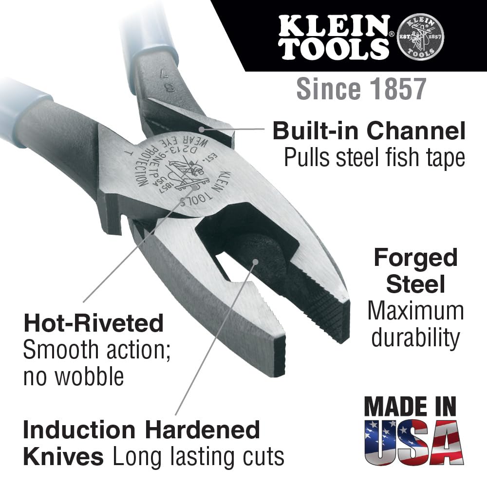 Klein Tools 80014 14-Piece Electrician Kit with Leather Pouch - for Electrical Work & Repairs