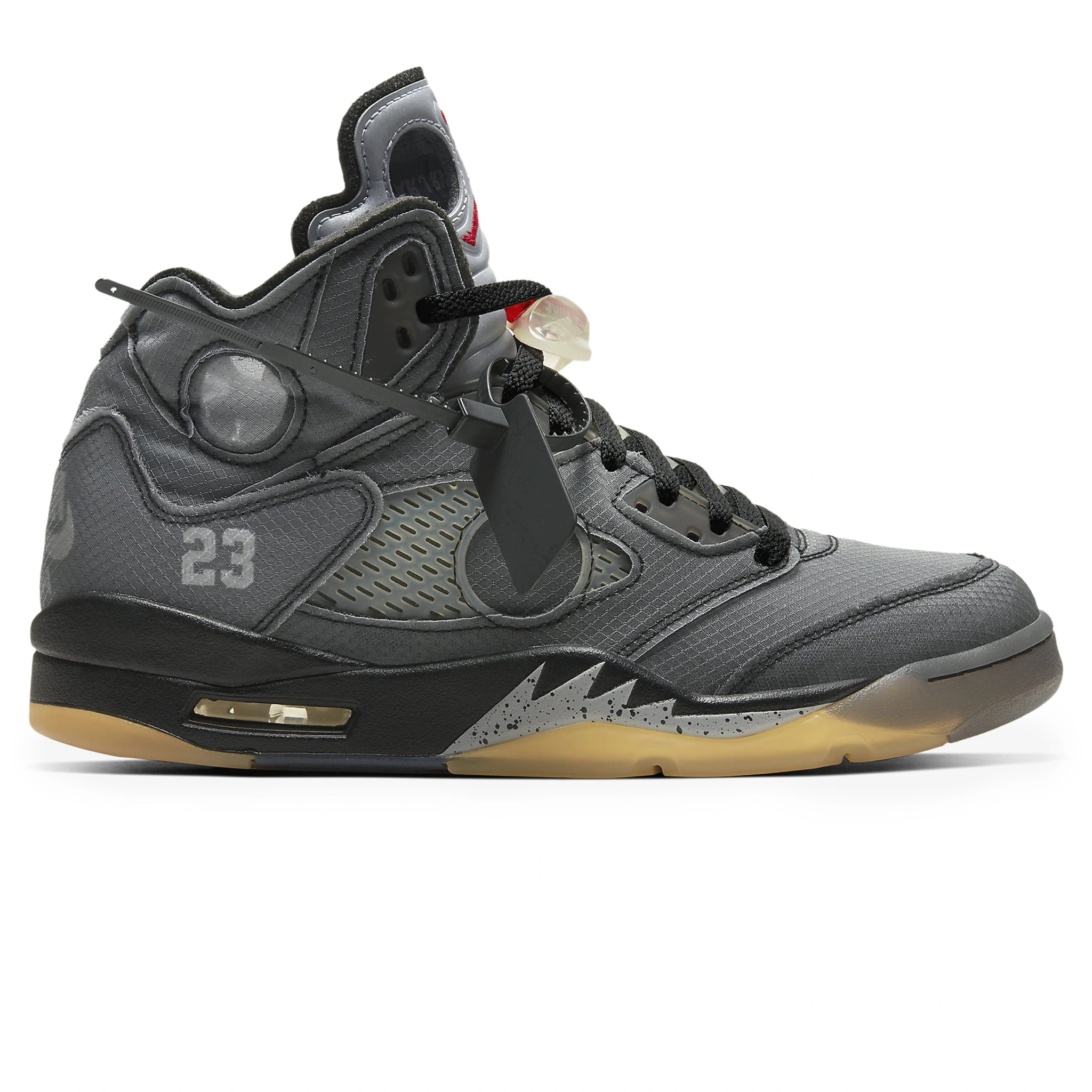 Air Jordan 5 x Off-White Muslin Retro Basketball Shoes - Men's High-Top Sneakers for Streetwear & Casual Style | Perfect for Sneaker Collectors & Urban Fashion Enthusiasts