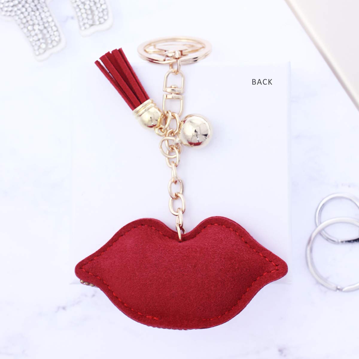 Sparkling NTLX Keychain Bag Charm - Cute & Shiny Purse Accessory for Women, Luggage, Suitcases, Diaper Bags & Keys - Perfect Gift Box Included - Ideal for Travel, Everyday Use & Gifts