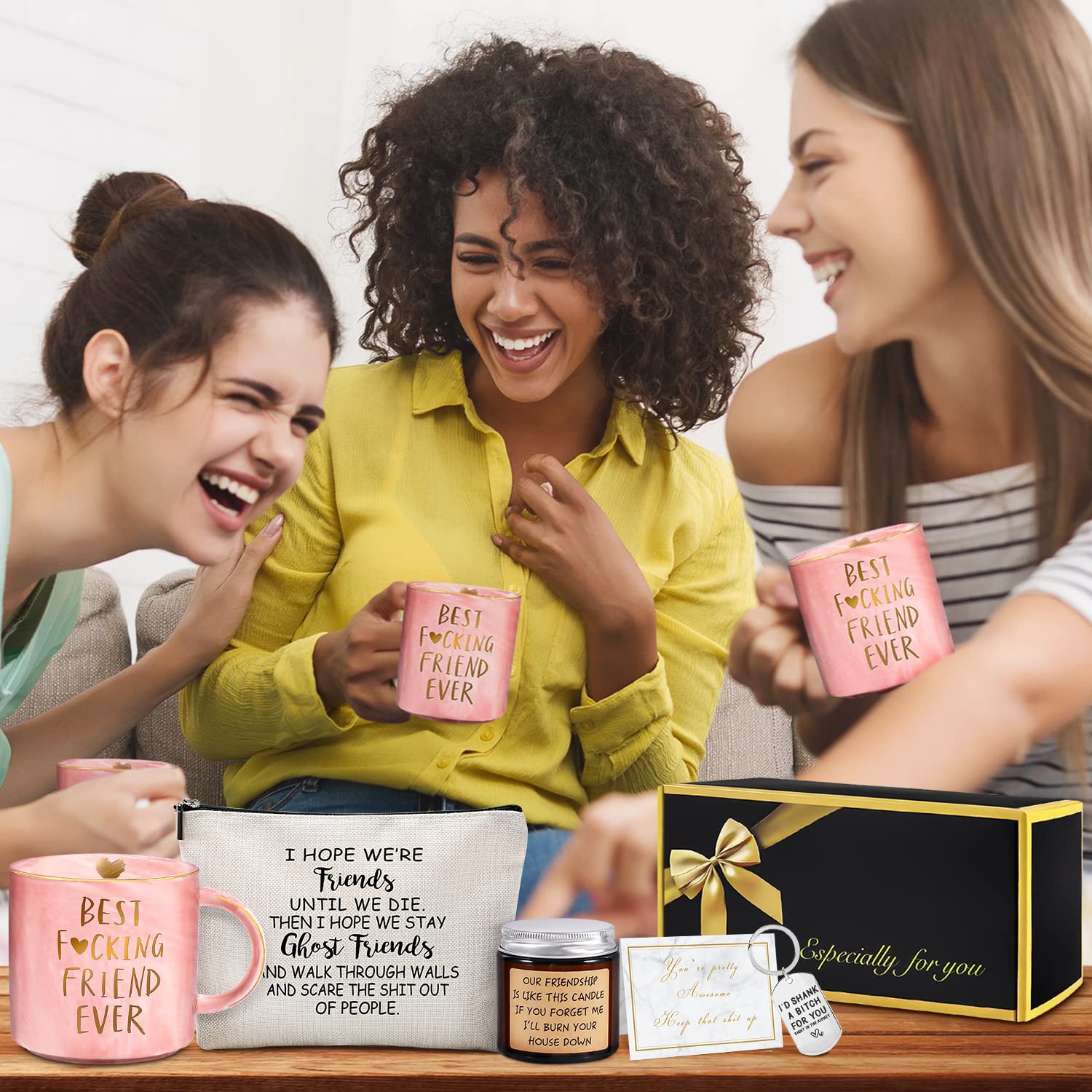 Unique BFF Gifts for Women - Best Friend Birthday Gift Basket for Her, Thoughtful Friendship Presents for Female Besties, Perfect for Celebrations, Anniversaries, and Special Occasions