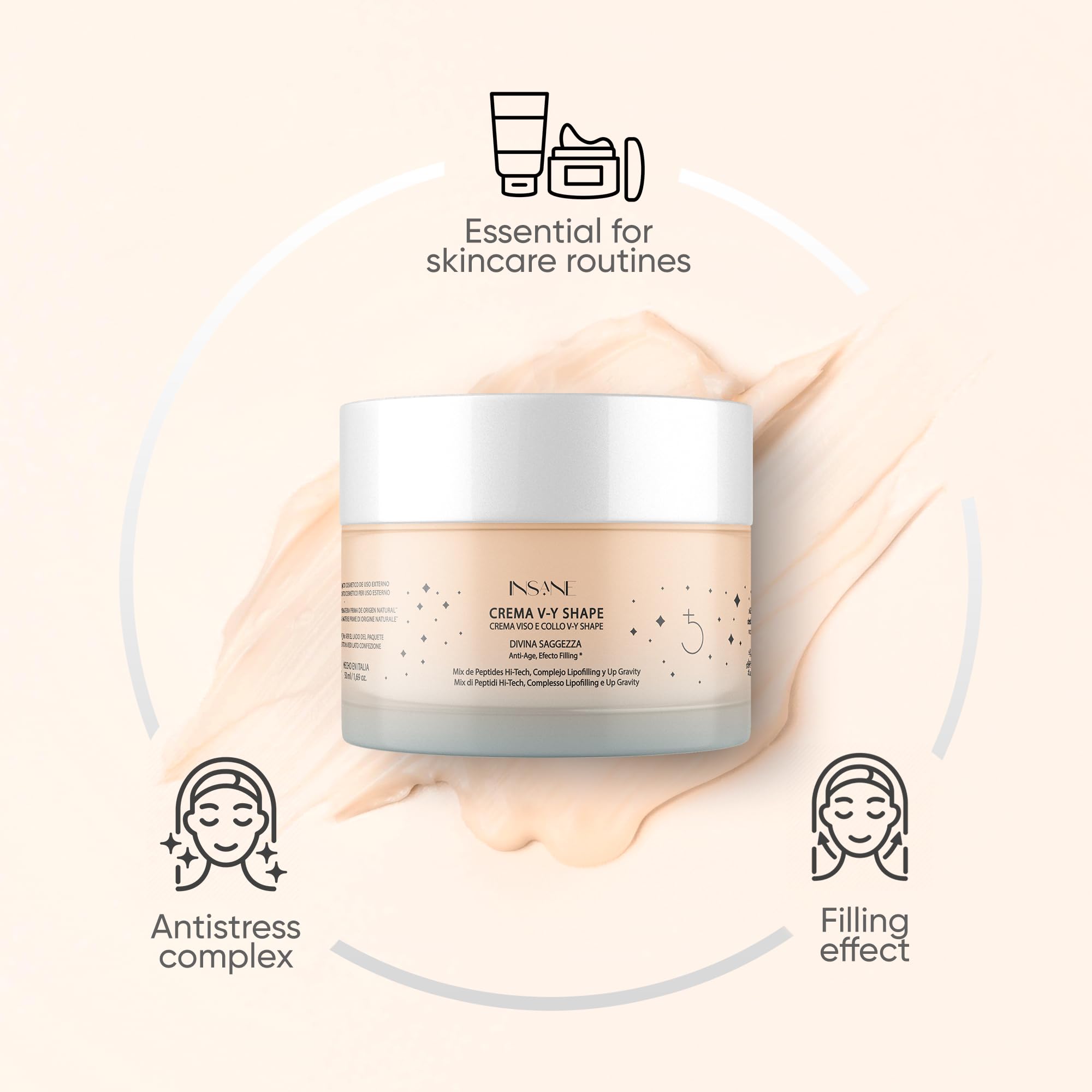 Peptides + Collagen + Hyaluronic Acid Face & Neck Tightening Cream - Anti-Aging Firming Moisturizer for Wrinkles & Elasticity | Deep Hydration & Brightening | 1.69 fl Oz | Perfect for Daily Skincare Routine & Nighttime Rejuvenation