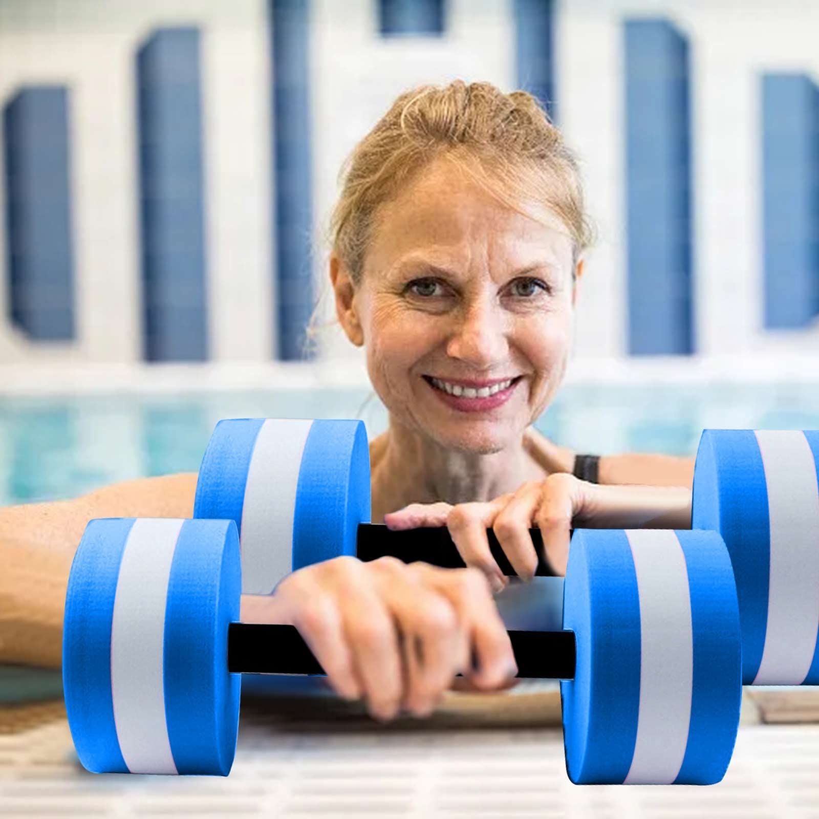 Aqua Dumbbells for Swimming & Water Aerobics - Lightweight Foam Float Dumbbells for Pool Fitness, Yoga & Exercise - Perfect for Water Workouts, Hydrotherapy & Swim Training (1PC)