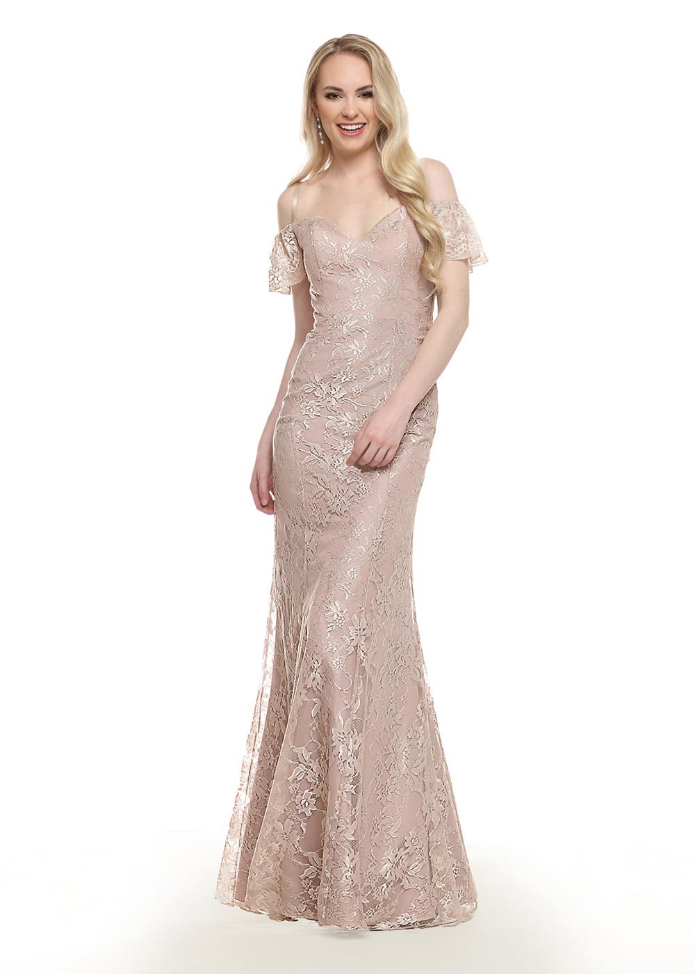 Elegant Off-the-Shoulder Bridesmaid Dress with Detachable Straps - Perfect for Weddings, Formal Events & Special Occasions