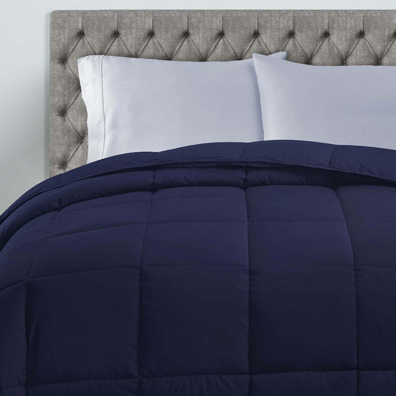 All-Season Reversible Down Alternative Comforter - Lightweight & Hypoallergenic Bedding for Year-Round Comfort - Perfect for Master Bedroom, Guest Room & Dorm Use