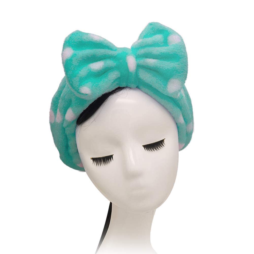 Liv'Oliv Soft Coral Fleece Bow Hair Band for Women & Girls - Adjustable Elastic Headband for Washing Face, Shower & Makeup | Perfect for Spa, Skincare & Beauty Routines