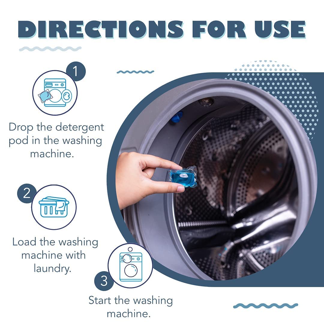 FRESHENGO Laundry Detergent Pods - 4-in-1 Plant-Based Formula for Washing Machines | Eliminates Odors, Removes Stains, Softens & Brightens Clothes | Non-Toxic & Eco-Friendly | Perfect for Families, Gym Clothes & Everyday Laundry