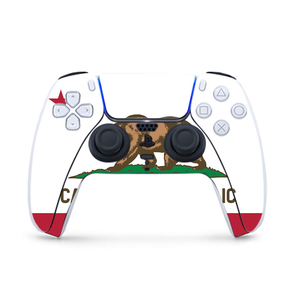 MightySkins California Flag Vinyl Skin Wrap for PS5 Controller - Protective & Durable Decal Cover | Easy to Apply & Remove | Made in USA | Perfect for Gaming Enthusiasts & Customization Lovers