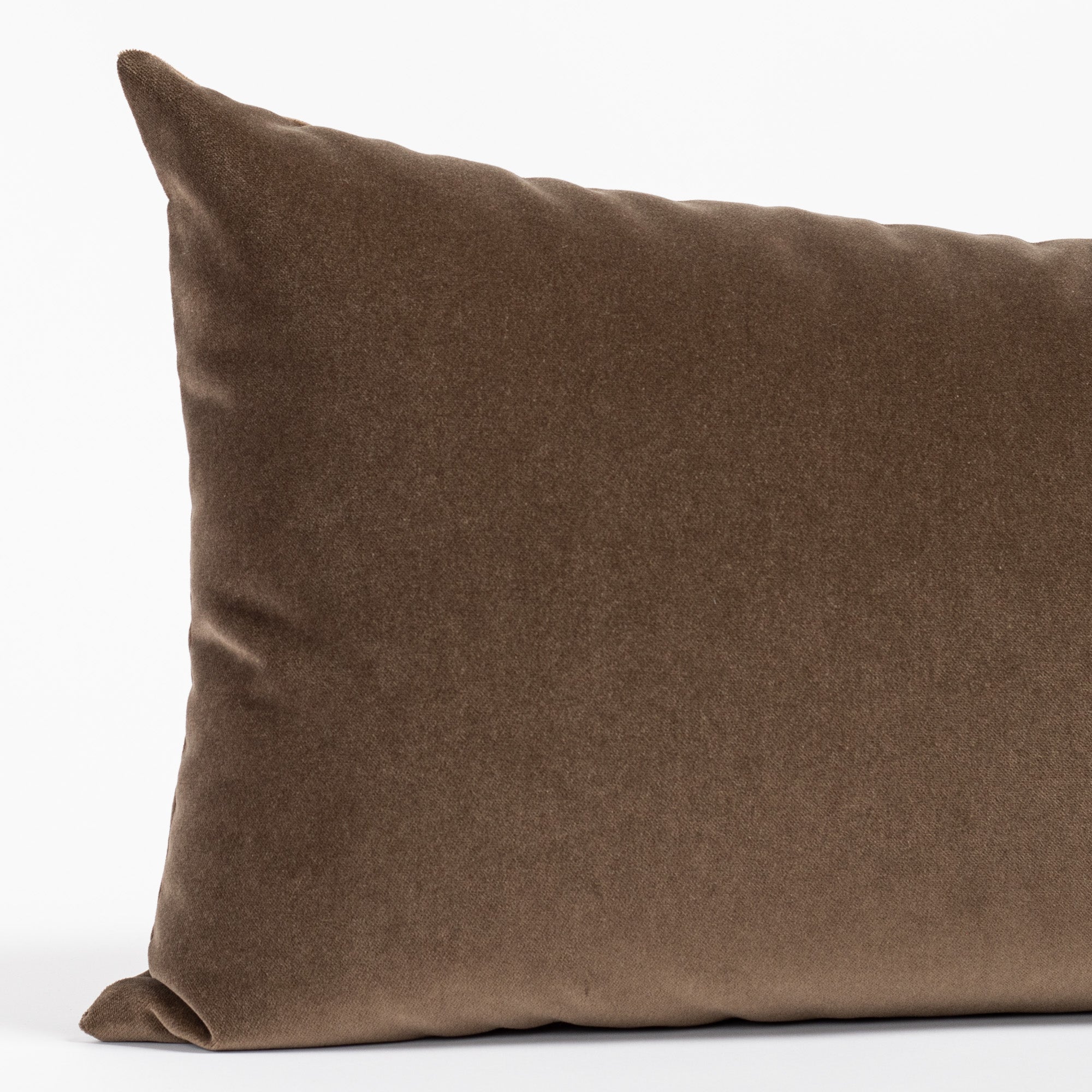 Valentina Velvet 16x42 Bolster Pillow in Truffle Brown - Luxury Couch Pillow for Sofa, Bed, Living Room & Home Decor