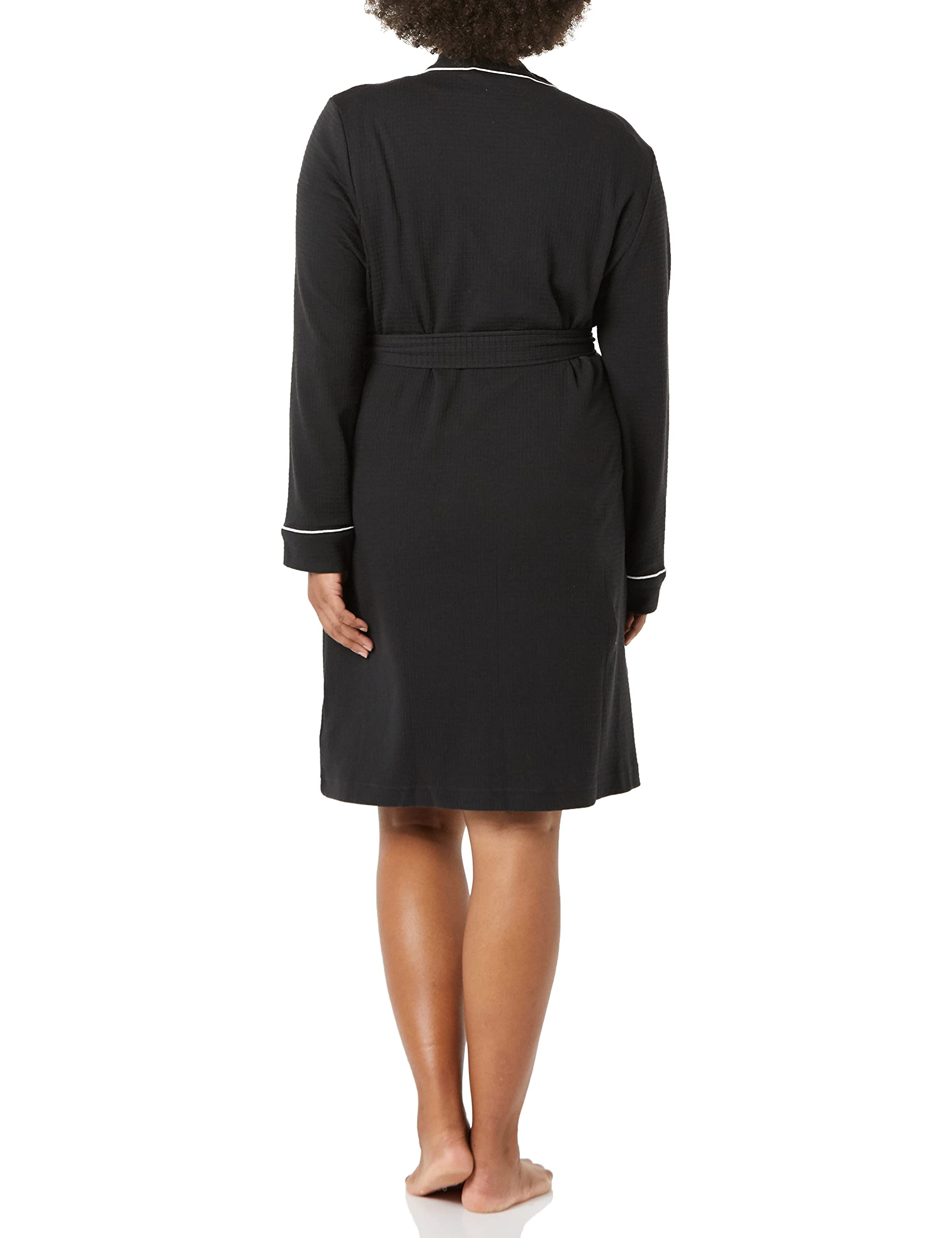 Amazon Essentials Women's Lightweight Waffle Mid-Length Robe - Plus Size Options | Soft & Comfortable Bathrobe for Spa, Lounge & Relaxation at Home