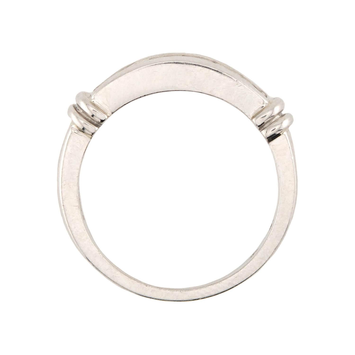 SCOTT KAY Estate Platinum Diamond Half Band Ring for Women - Elegant Wedding, Engagement & Anniversary Jewelry Gift