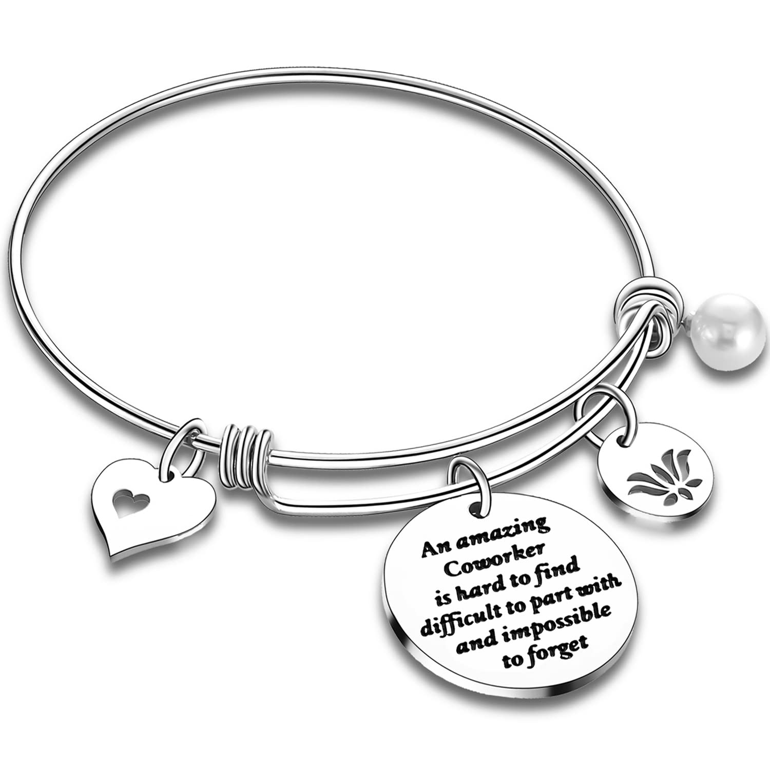 Thoughtful Coworker Leaving Gifts for Women - Expandable Bangle Bracelets - Perfect Farewell Present for Colleagues & Friends - Ideal for Office Goodbye Parties, Retirement Celebrations & Work Anniversaries
