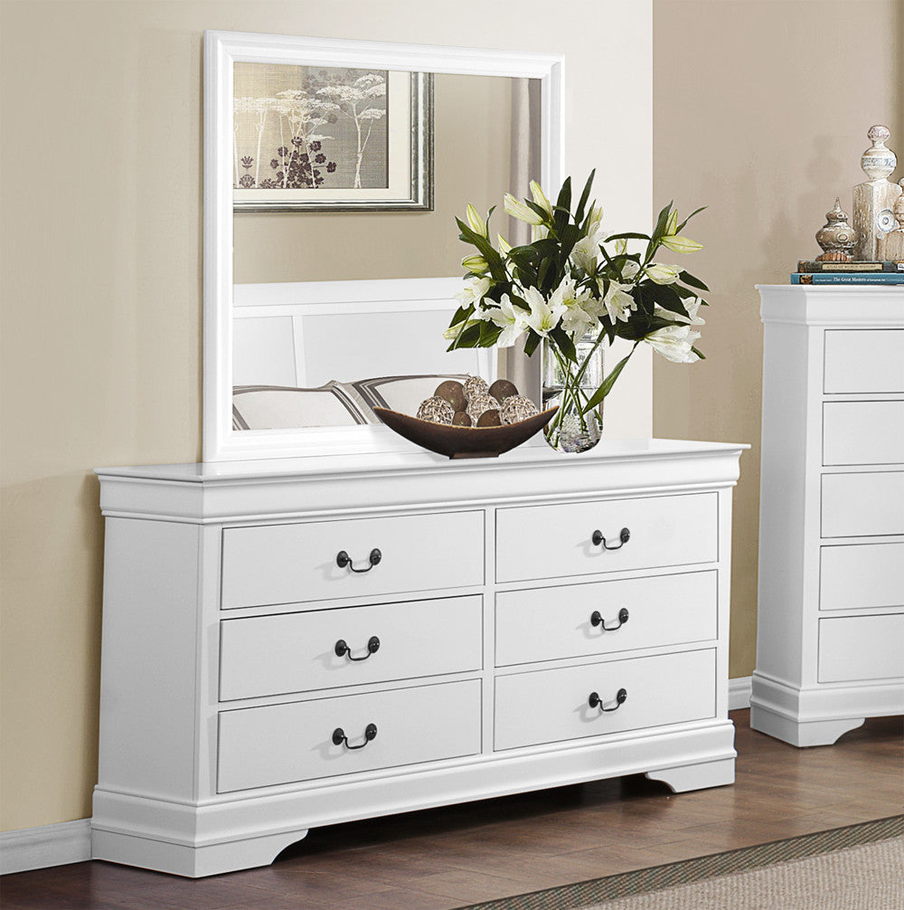Cherry Wood Dresser with 6 Drawers - Modern Bedroom Furniture for Storage & Organization | Perfect for Bedroom, Living Room, or Nursery Decor