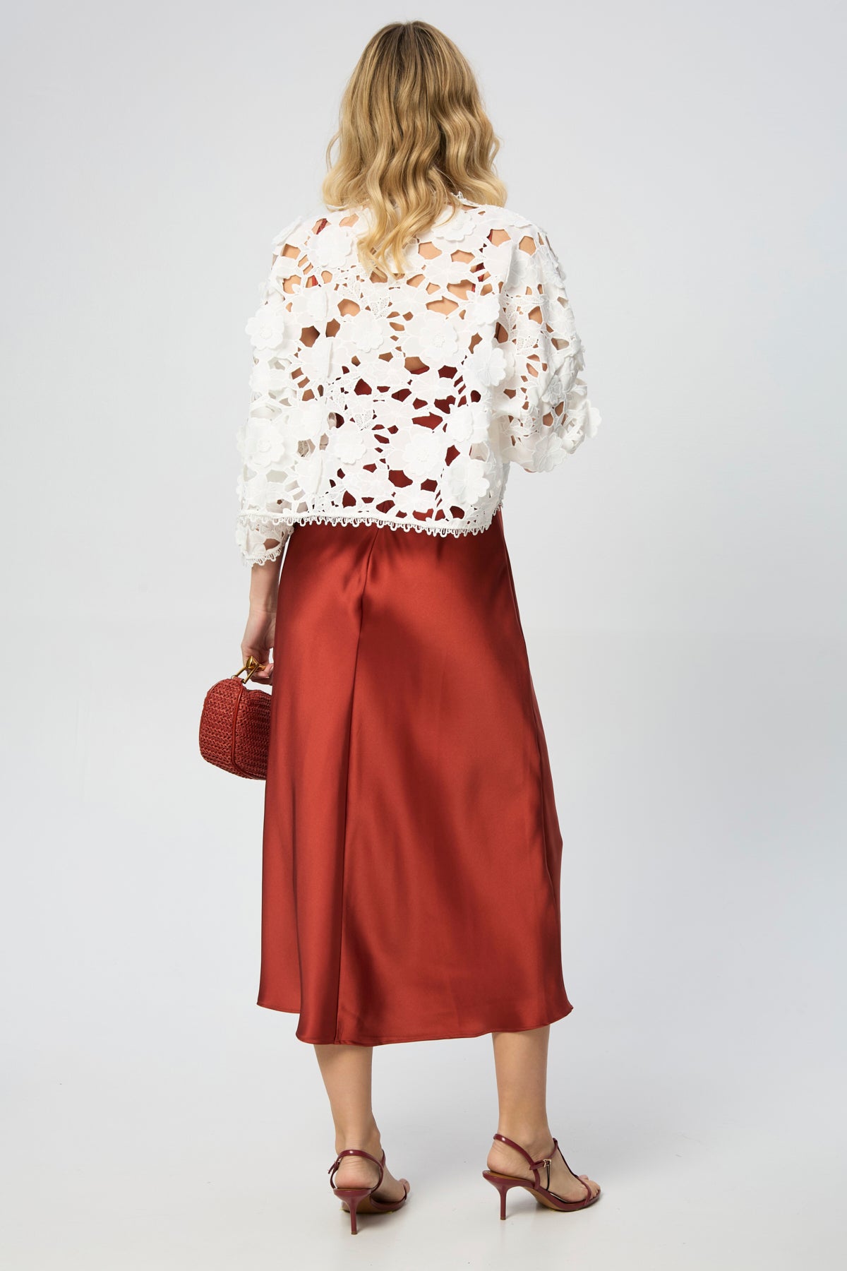 Elegant Floral Lace Cut-Out Bolero Jacket for Women - Perfect for Weddings, Parties & Special Occasions