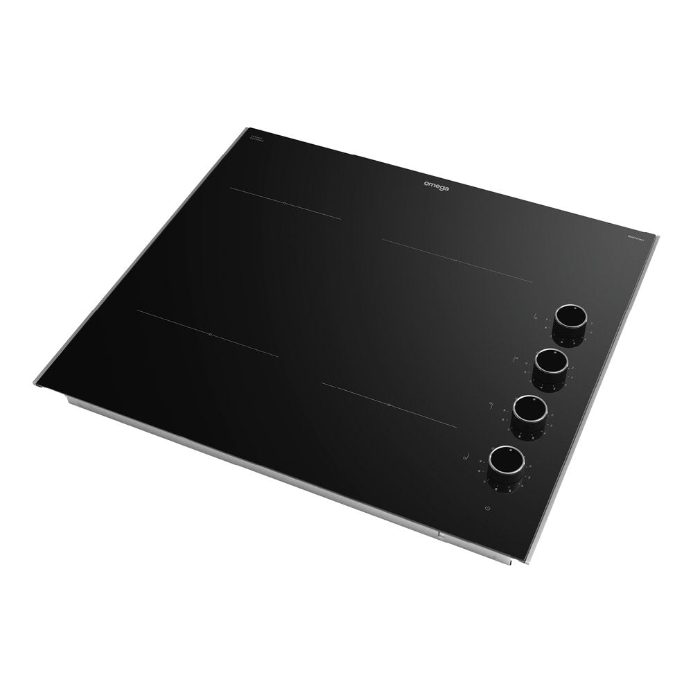 Omega OCC604KZ 60cm Ceramic Cooktop with Knob Controls - Perfect for Modern Kitchens, Cooking, and Baking