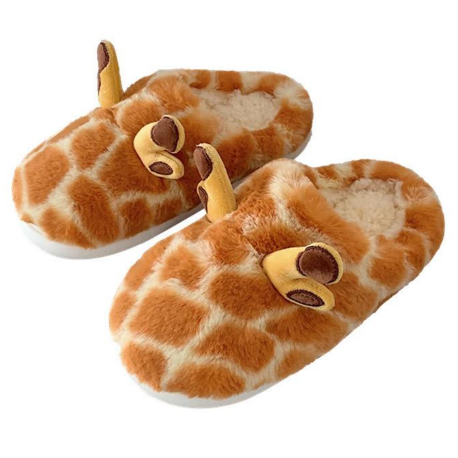 Giraffe Slippers for Women & Kids - Soft Plush 3D Animal Slippers for Adults & Children | Cozy Home & Lounge Wear for Winter Comfort