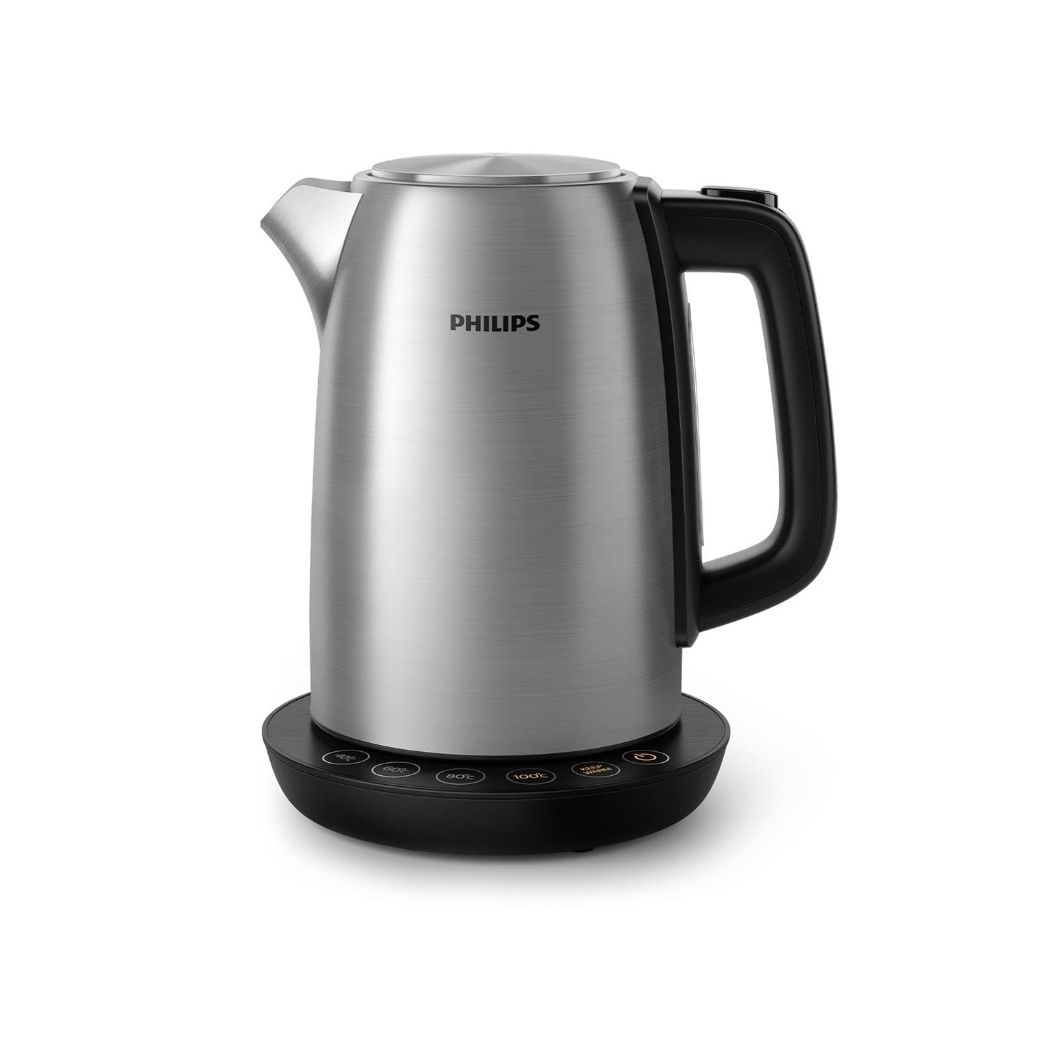 Philips HD9359/90 1.7L Stainless Steel Electric Kettle with Preset Programs, Temperature Control & LED Lights - Perfect for Home, Office and Tea/Coffee Brewing