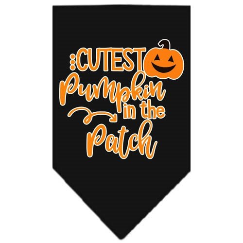 Cute Pumpkin Screen Print Bandana - Soft & Stylish Dog Bandanas in Multiple Colors - Perfect for Halloween, Fall Festivals & Pet Costume Parties