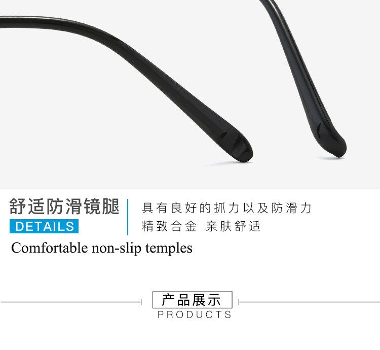 Bclear Men's Full Rim Titanium Alloy Eyeglasses ZT1124 - Lightweight Durable Glasses for Work, Reading & Driving