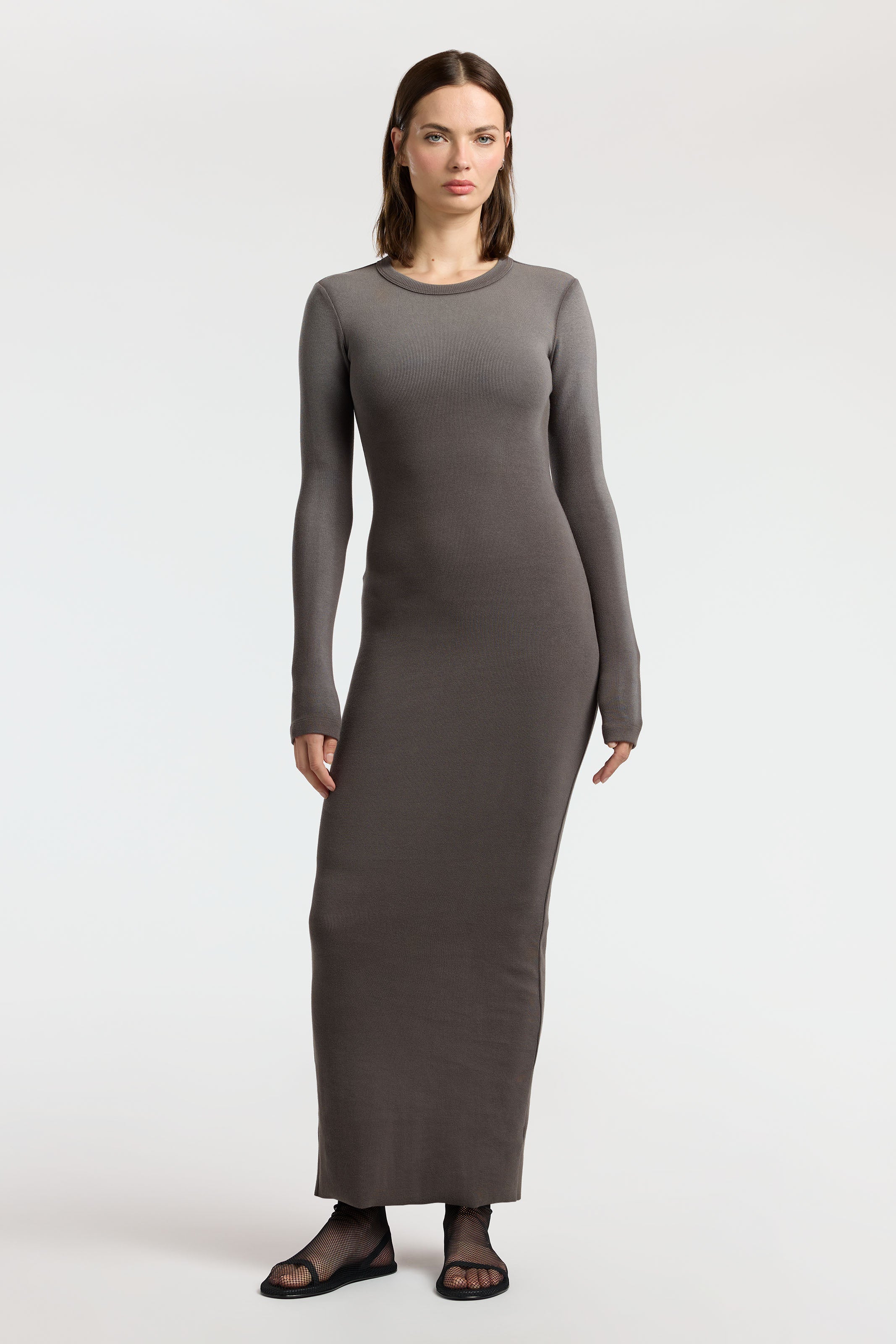 Verona Crewneck Maxi Dress for Women - Elegant Long Sleeve Boho Chic Flowy Dress for Casual Wear, Date Night & Special Occasions