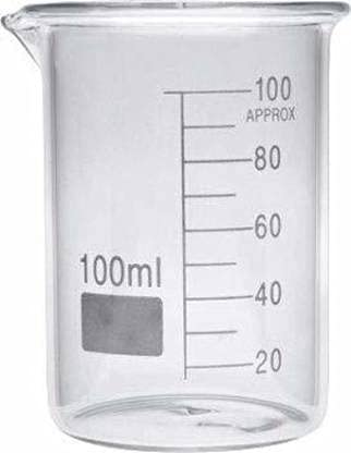High Quality 100ml Borosilicate 3.3 Glass Beaker with Graduation Marks - Lab Equipment for Chemistry Experiments & Science Classrooms