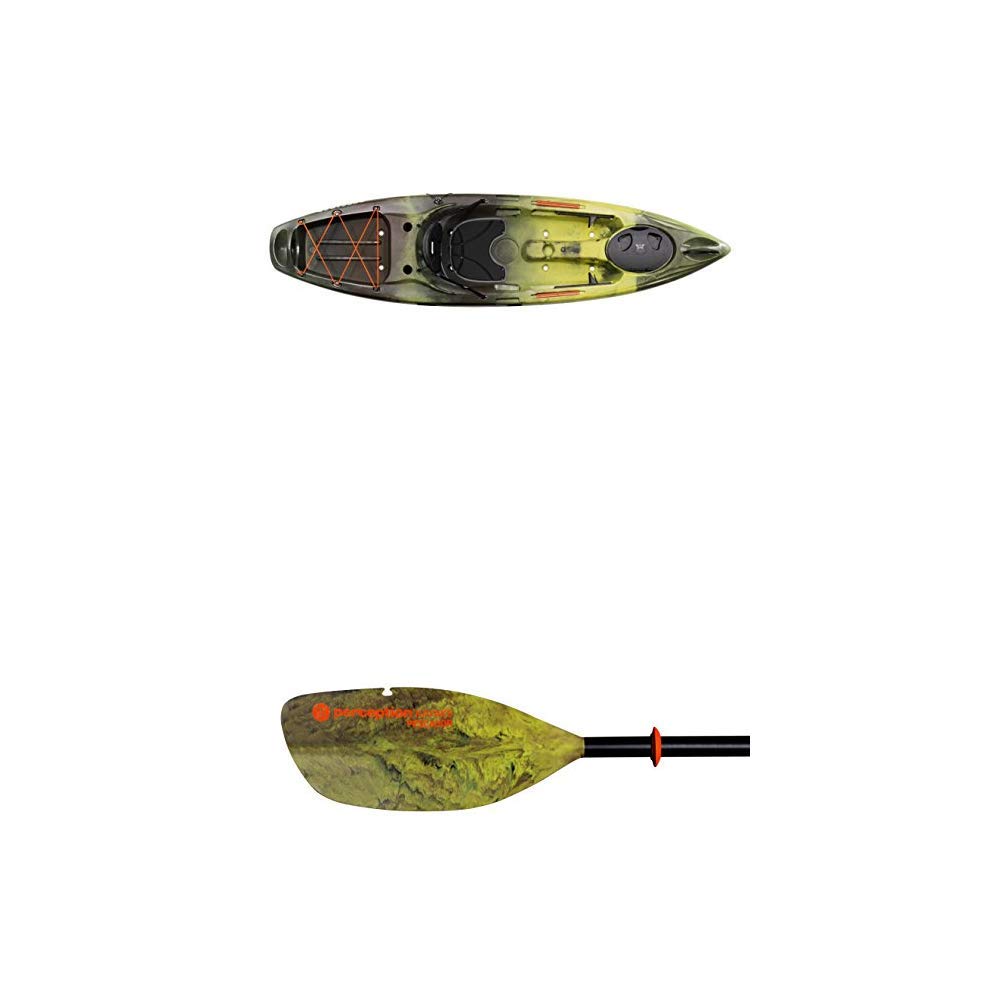 Perception Pescador 10.0 Fishing Kayak with Lightweight Paddle - Stable Sit-On-Top Kayak for Lakes, Rivers & Coastal Waters